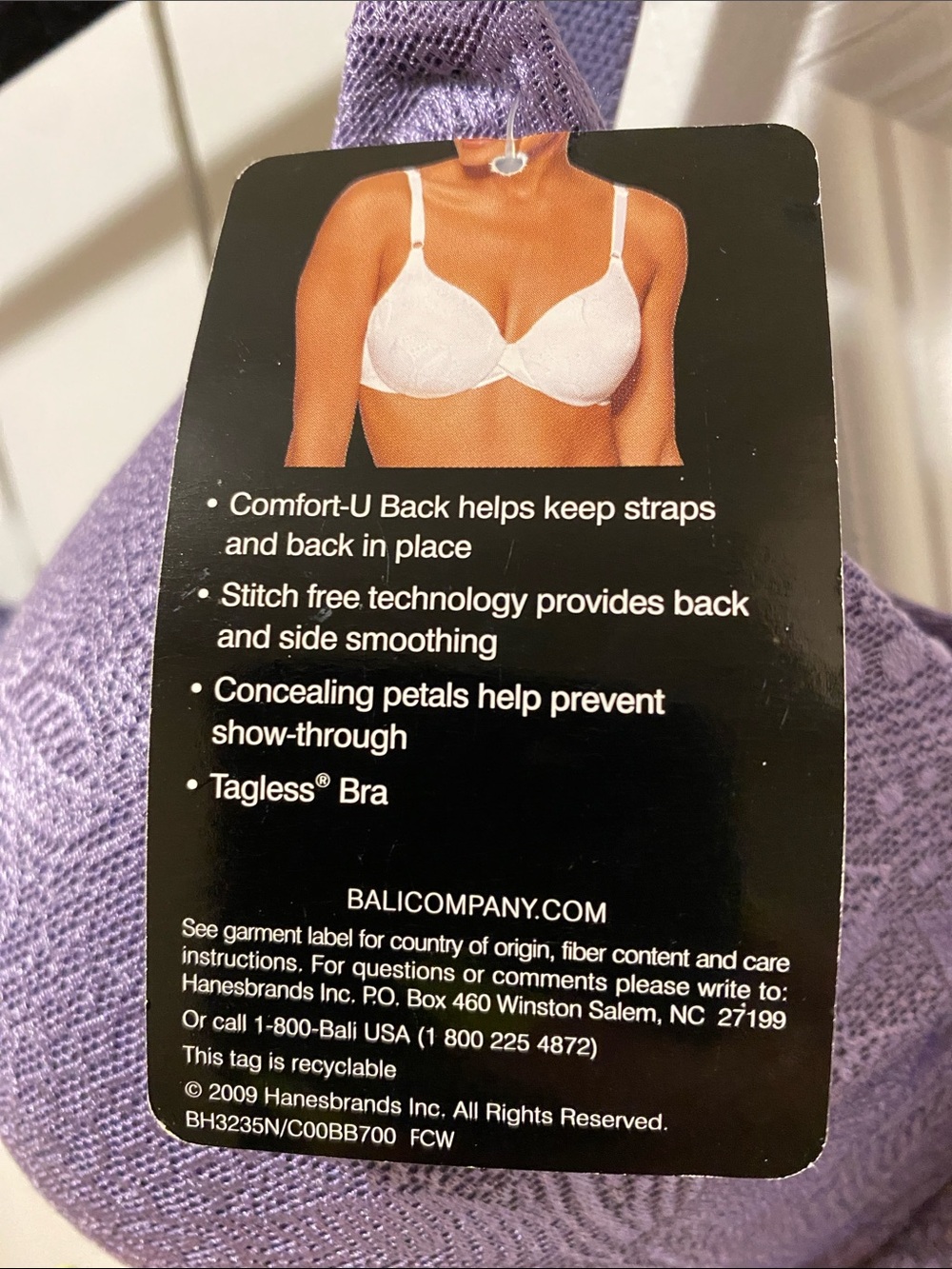 Bali Lavender Lace Full Coverage T-Shirt Bra - Picture 4 of 8